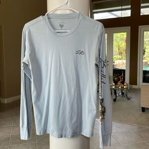 Billabong long sleeve tee shirt. Light blue